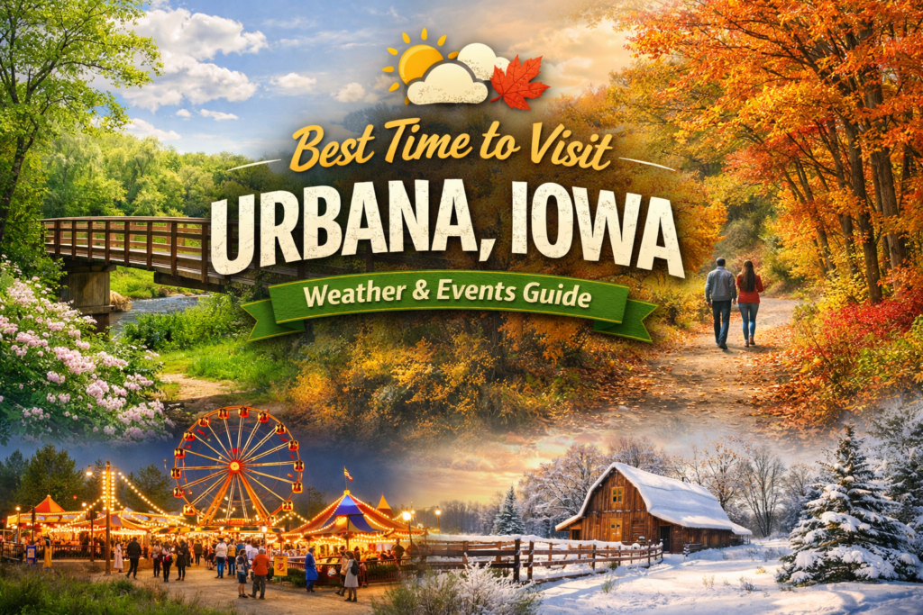 Cedar Valley Nature Trail fall foliage in Urbana Iowa during autumn season